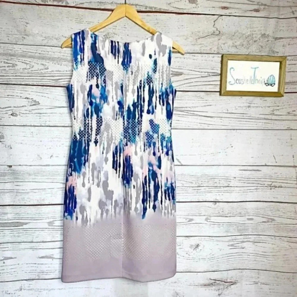 Antonio Melani multi-color laser cut shift dress 6 - Picture 1 of 7